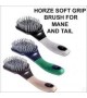 Horze Soft Grip Brush for Mane and Tail